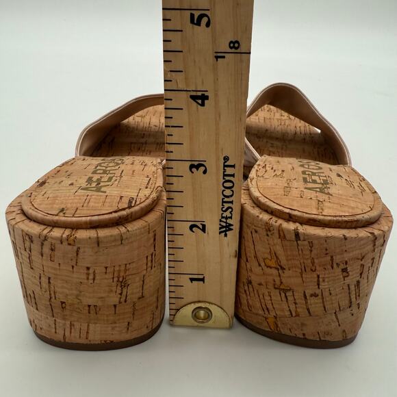 Aerosoles New Year Slip On Wedge Stylish Comfort Cork Cipria Patent Sandals 7 - Picture 3 of 5
